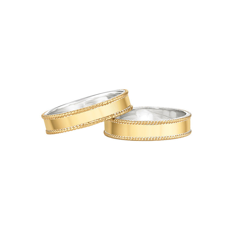 Ana Beck 18k gold plated and sterling silver Exclusive - Smooth Stacking Rings