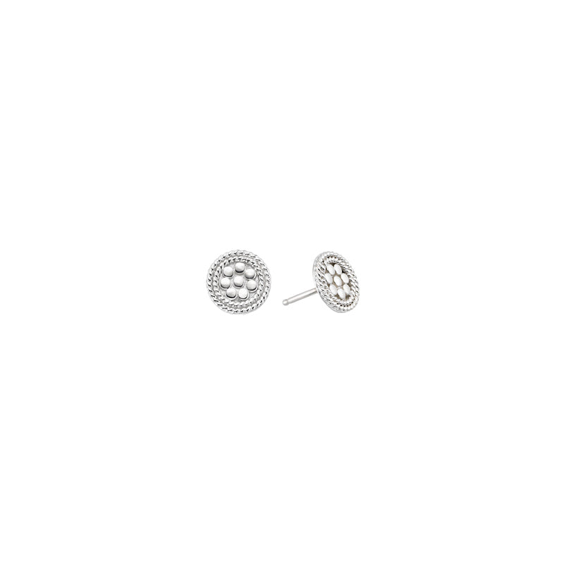 Ana Beck Sterling Silver Mini Circle Stud Earrings - Silver