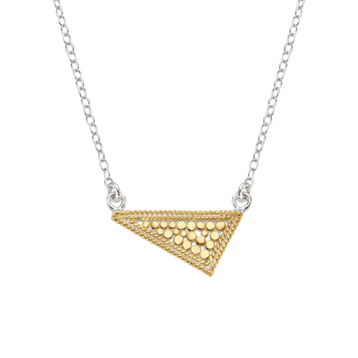 Ana Beck 18k gold plated and sterling silver Reversible Triangle Necklace
