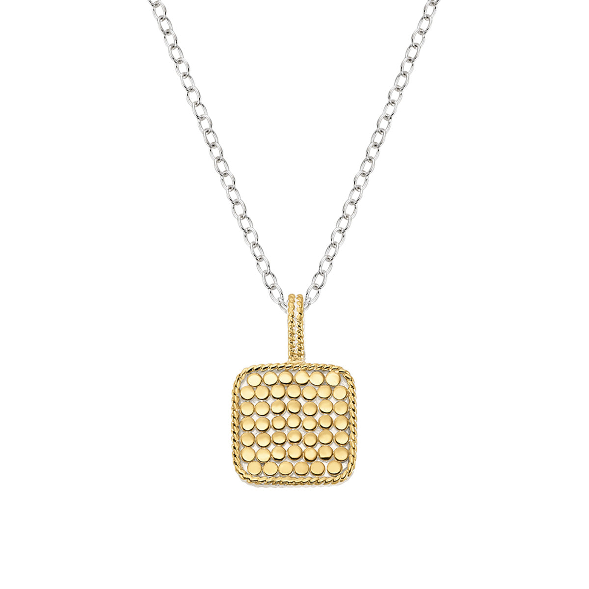 Ana Beck 18k gold plated and sterling silver Reversible Square Necklace