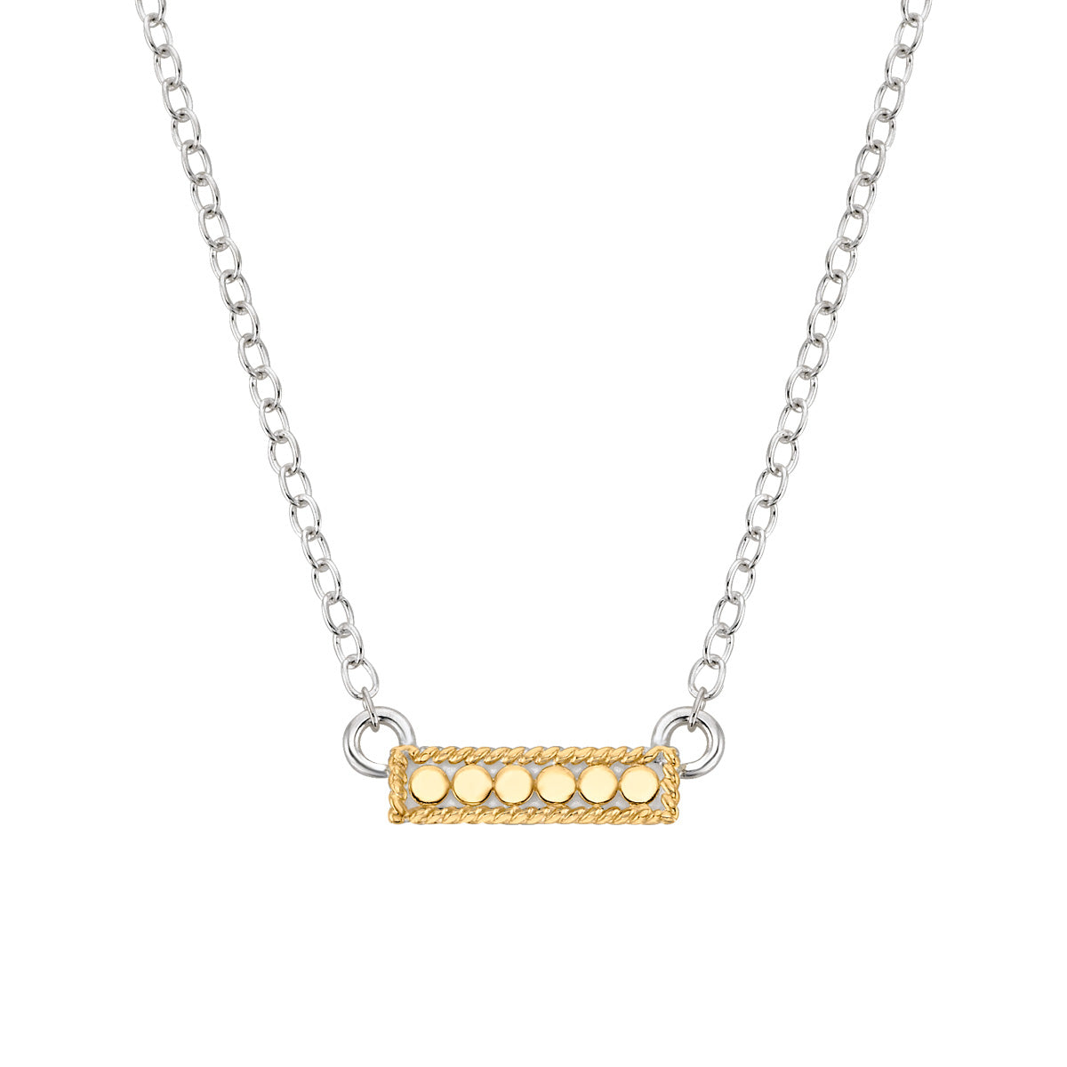 Ana Beck 18k gold plated and sterling silver Mini Reversible Bar Necklace