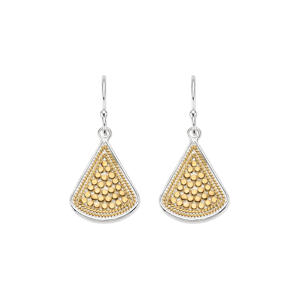 Ana Beck 18k gold plated and sterling silver Triangle Drop Earrings - Gold