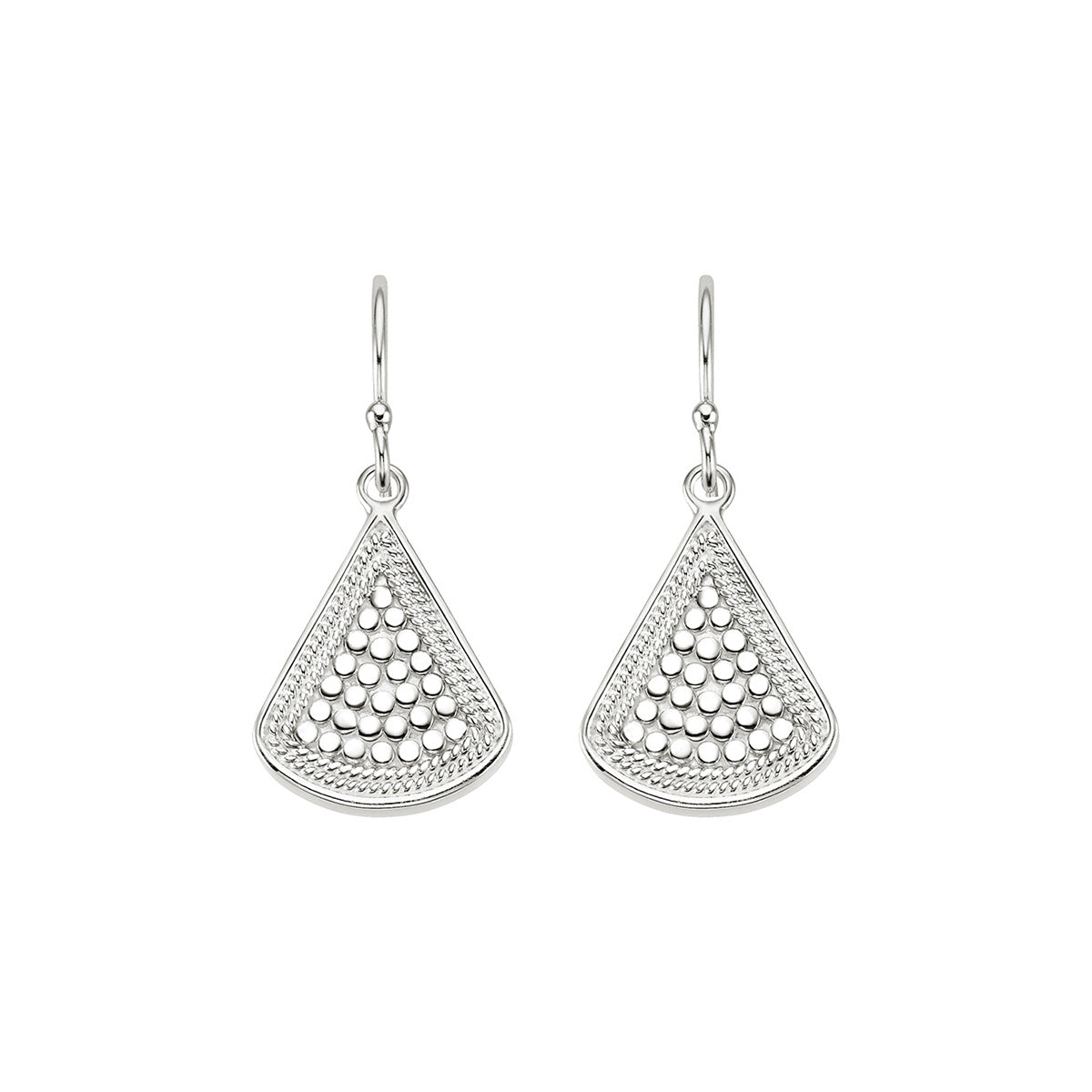 Ana Beck Sterling Silver Triangle Drop Earrings - Silver