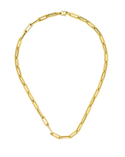 HERCO14K YELLOW GOLD 20'' PAPERCLIP NECKLACE