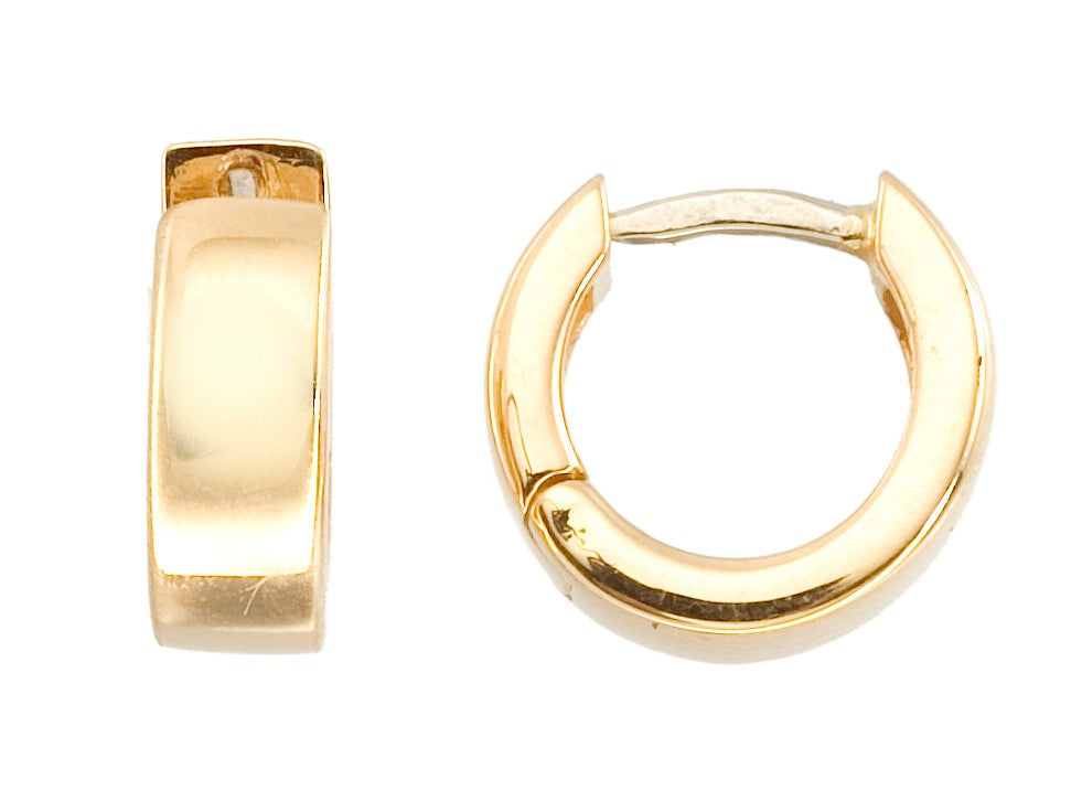 ROBERTO COIN 18K YELLOW GOLD HIGH POLISHED HOOP EARRINGS FROM THE BASIC GOLD COLLECTION