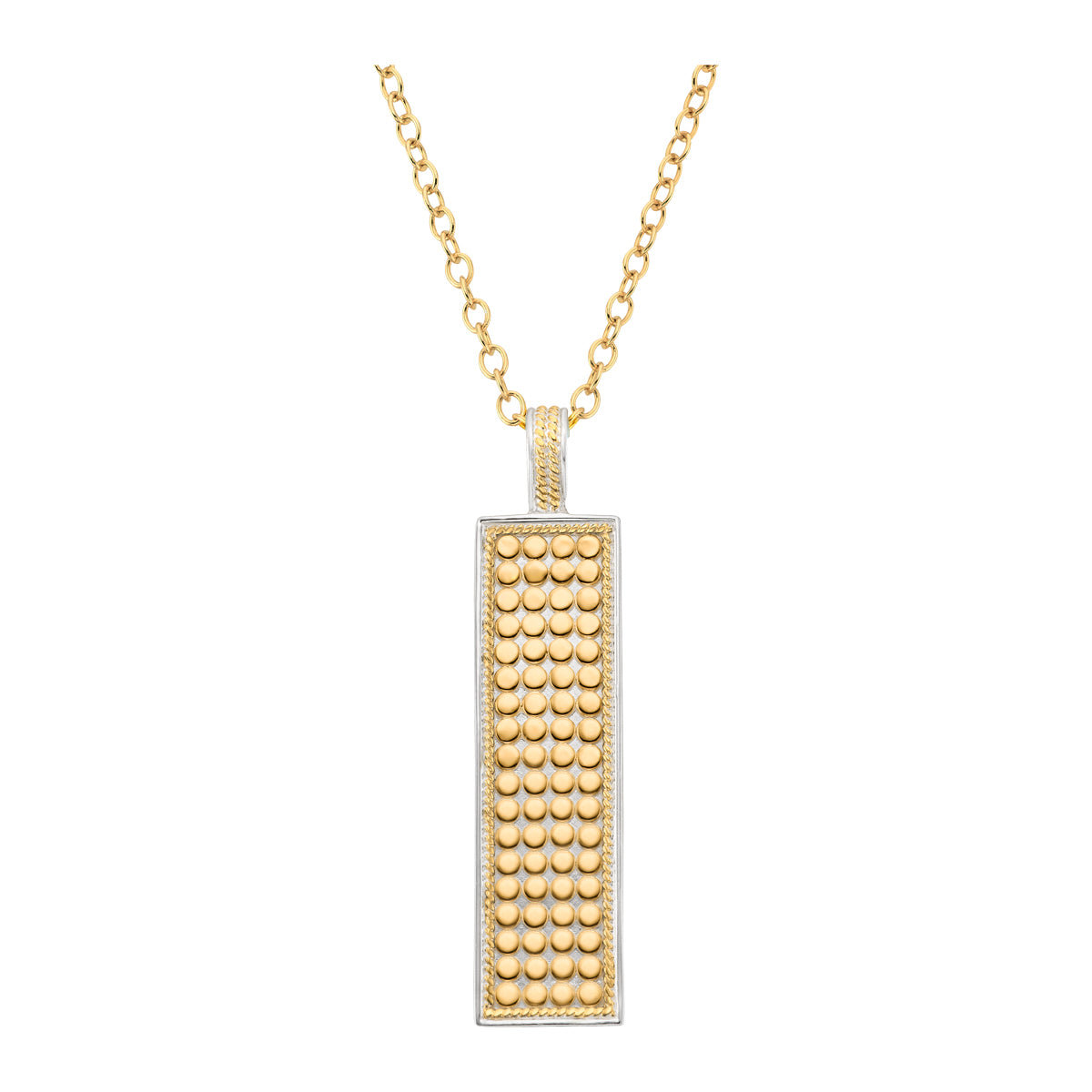 Ana Beck 18k gold plated and sterling silver Bar Pendant Necklace - Gold