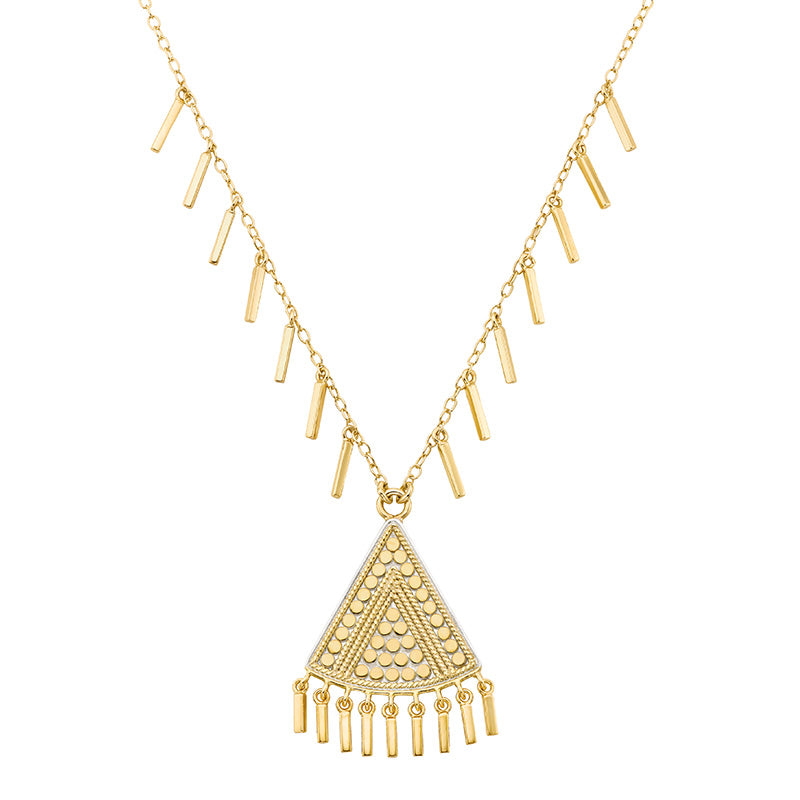 Ana Beck 18k gold plated and sterling silver Exclusive - Multi-Fringe Chain Drop Necklace