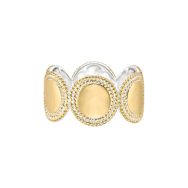 Ana Beck 18k gold plated and sterling silver Exclusive - Smooth Multi Disk Ring