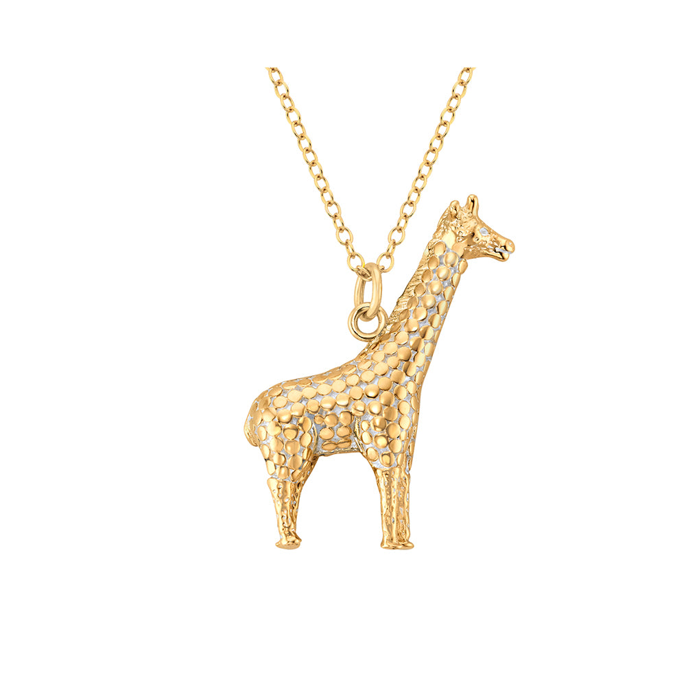 Ana Beck 18k gold plated and sterling silver Large Giraffe Necklace - Gold