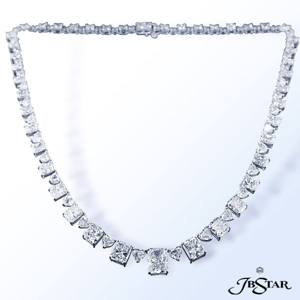 JB STAR AN INCREDIBLE DISPLAY OF GLEAMING 33.33 CT. TW. RADIANT CUT DIAMONDS ARE MIXED WITH DAZZLING