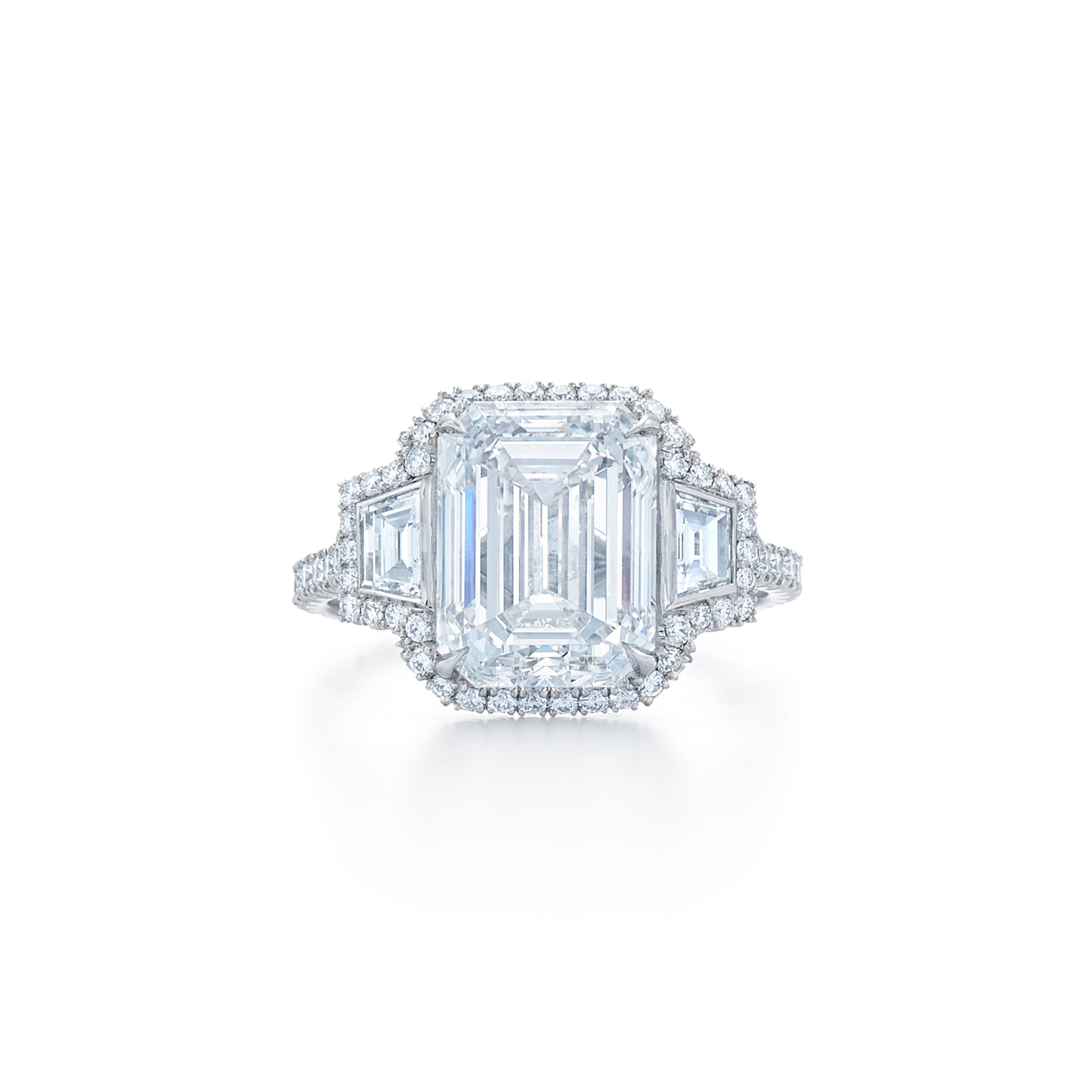 Kwiat Emerald Cut Diamond Engagement Ring