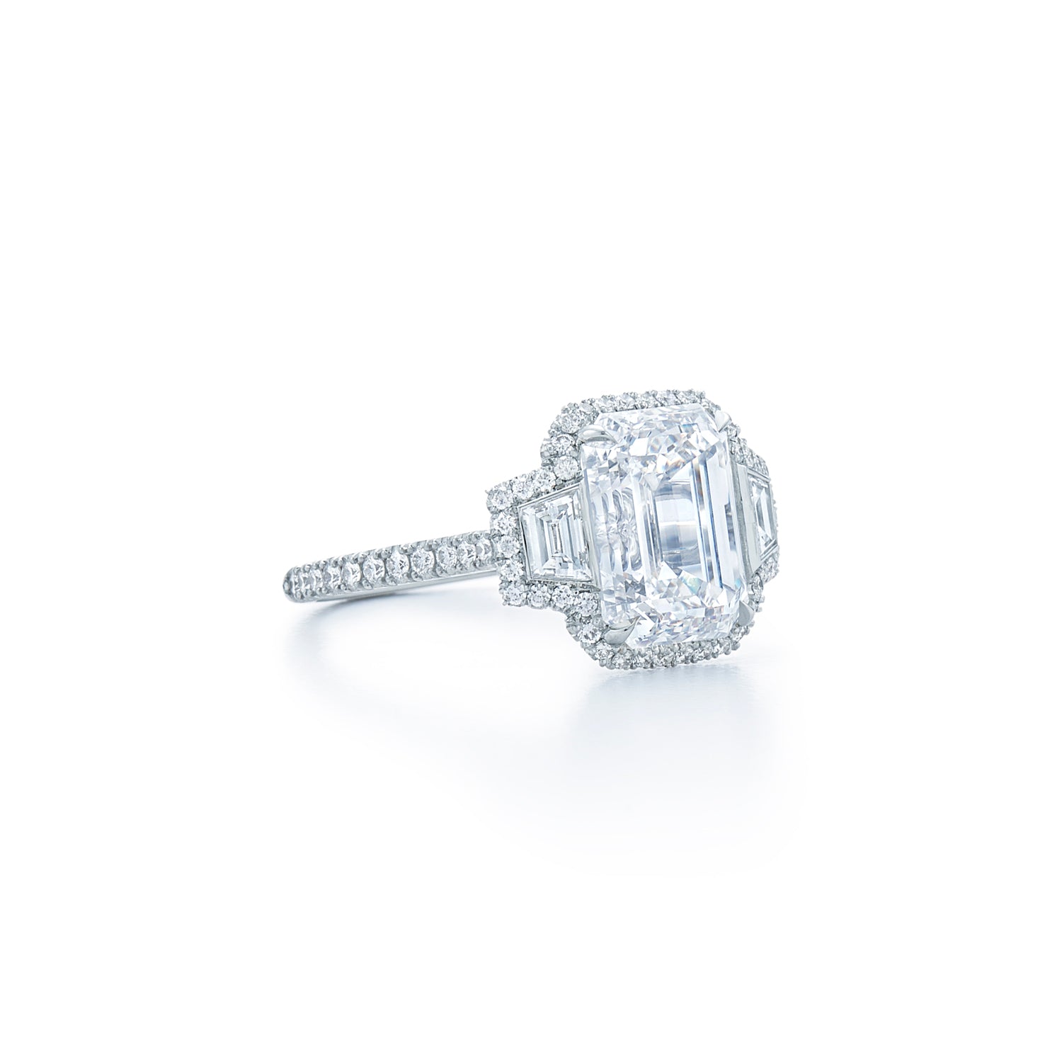 Kwiat Emerald Cut Diamond Engagement Ring