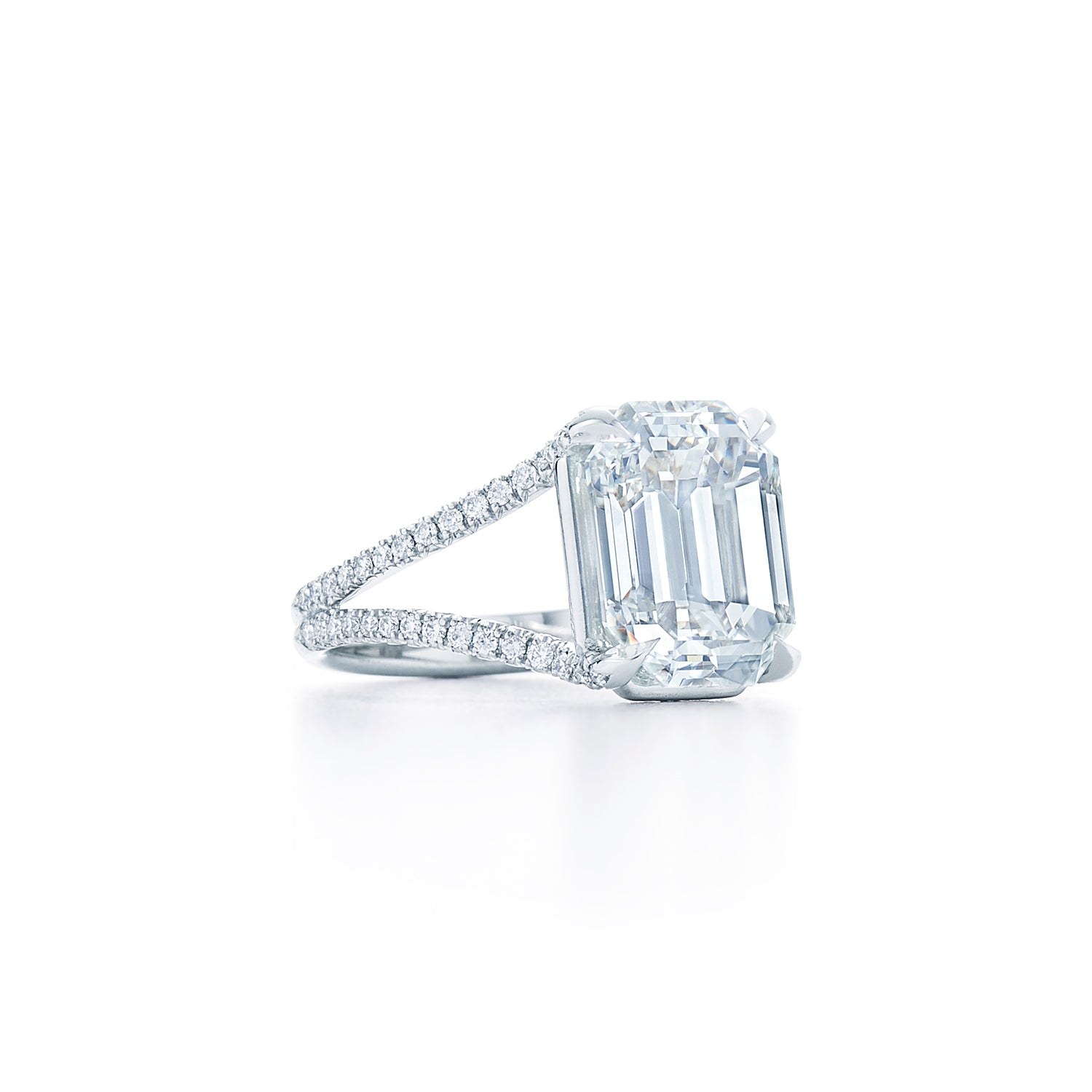 Kwiat Emerald Cut Diamond Engagement Ring