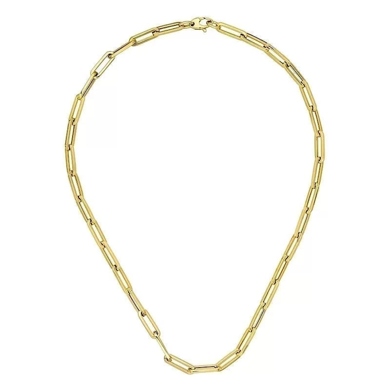 18K YELLOW GOLD 18'' PAPERCLIP NECKLACE 5.3MM