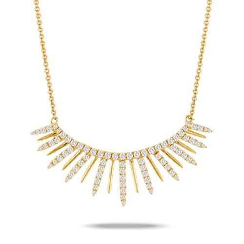 DOVES 18K YELLOW GOLD .66 DIAMOND TOTAL WEIGHT NECKLACE