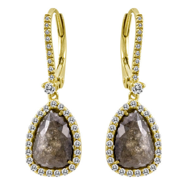 Meira T 14k Rough Diamond Drop Earrings