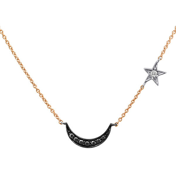 Meira T 14k Half Moon and Star Necklace