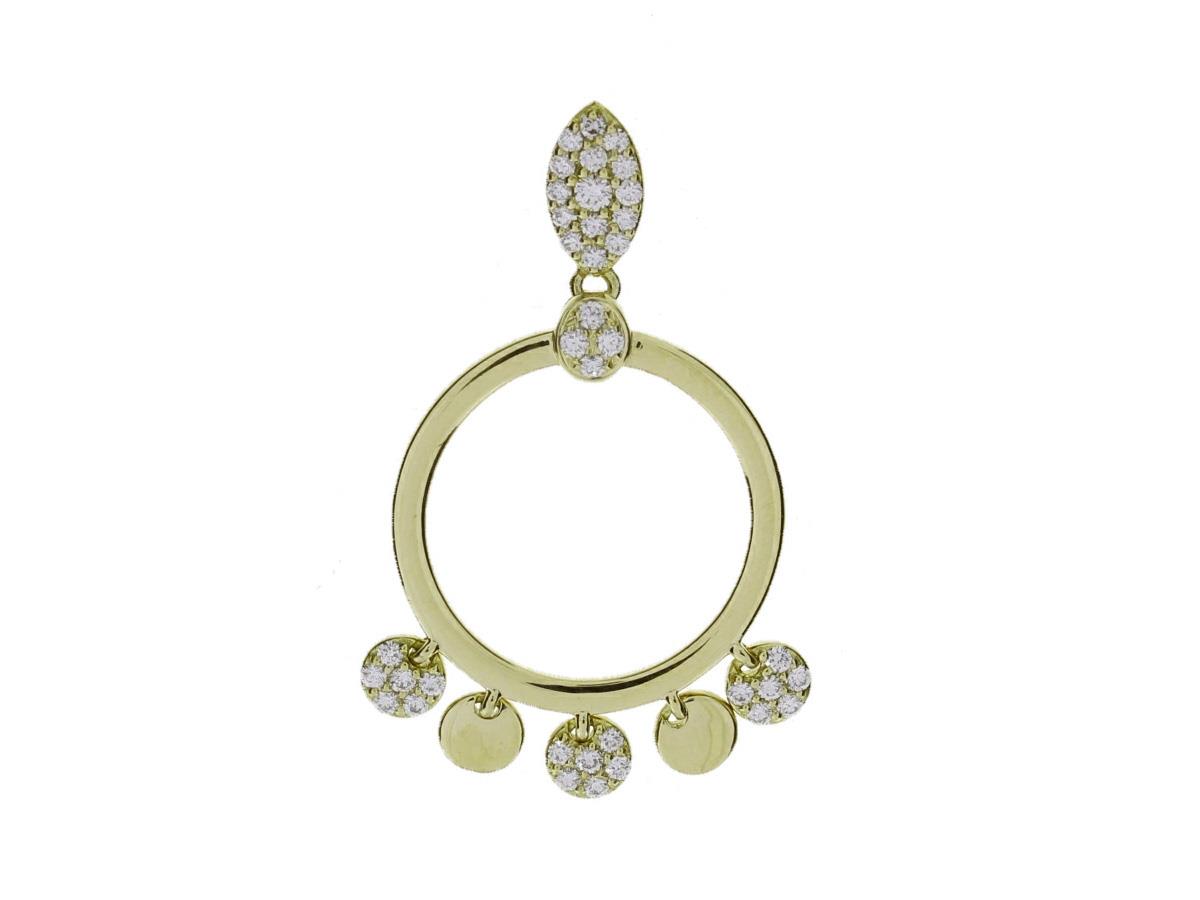 DAMASO 18K YELLOW GOLD DIAMOND EARRINGS — MulloysJewelry