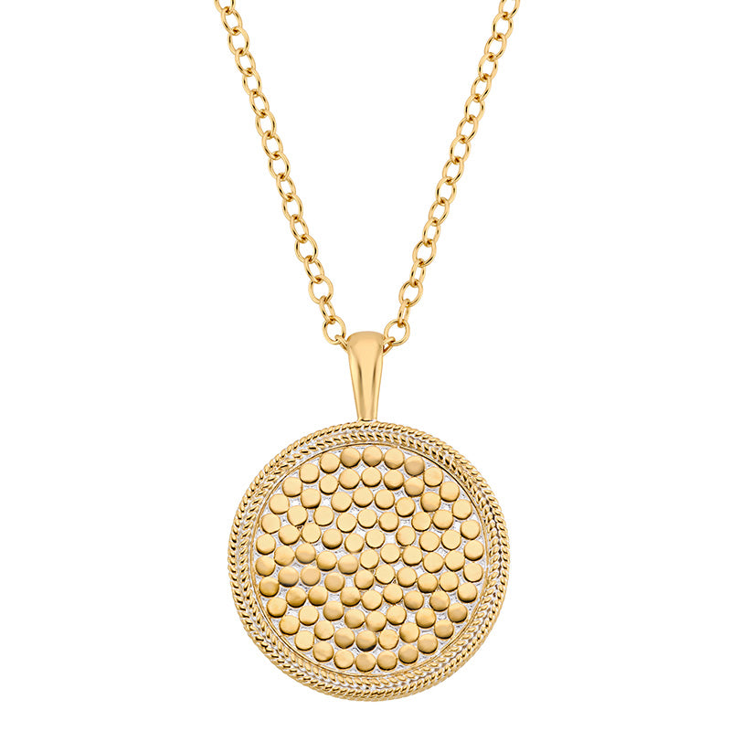 Ana Beck 18k gold plated and sterling silver Medallion Necklace - Gold