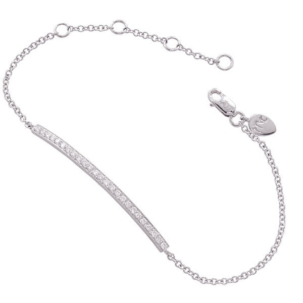 Meira T 14k White Gold Diamond Bar Chain Bracelet