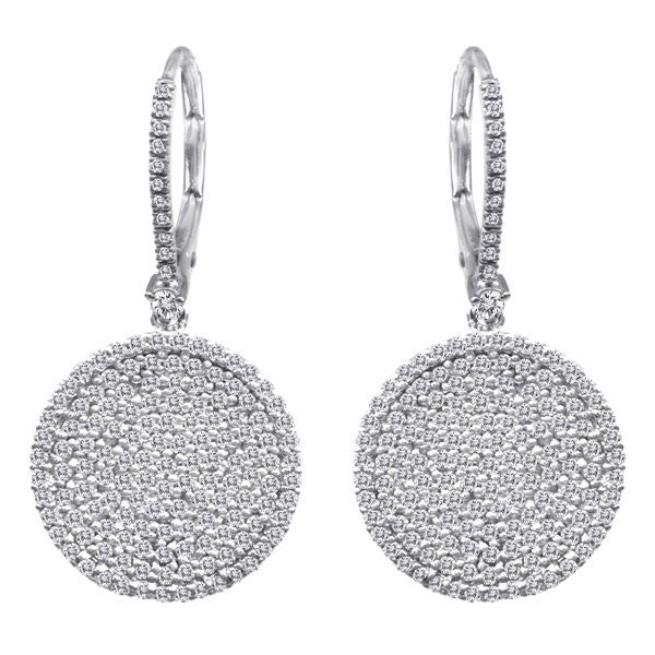 Meira T 14k Pave Diamond Circle Earrings