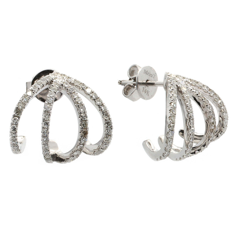 Meira T 14k Diamond Cage Earrings