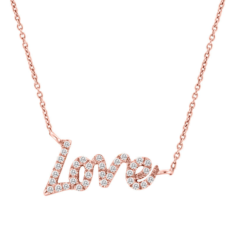 Meira T 14k Diamond Love Necklace