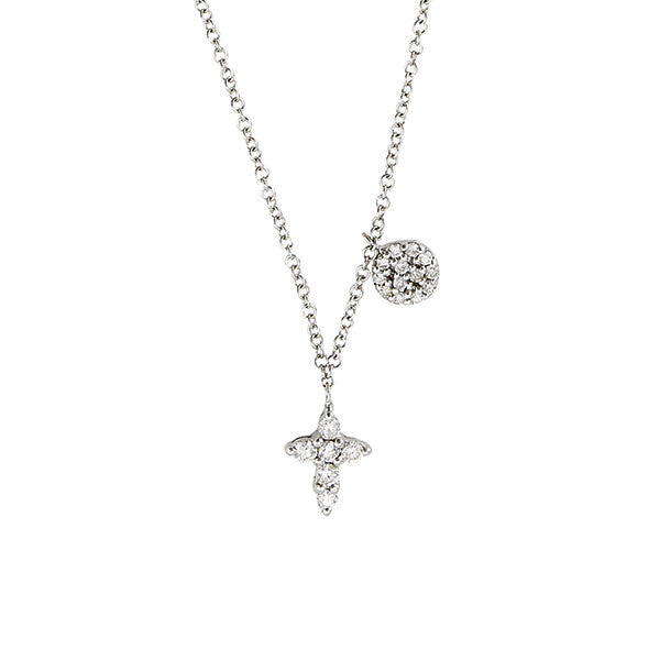 Meira T 14k Diamond Encrusted Cross Necklace