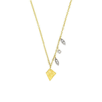Meira T 14k Yellow Gold Free Form Diamond Necklace