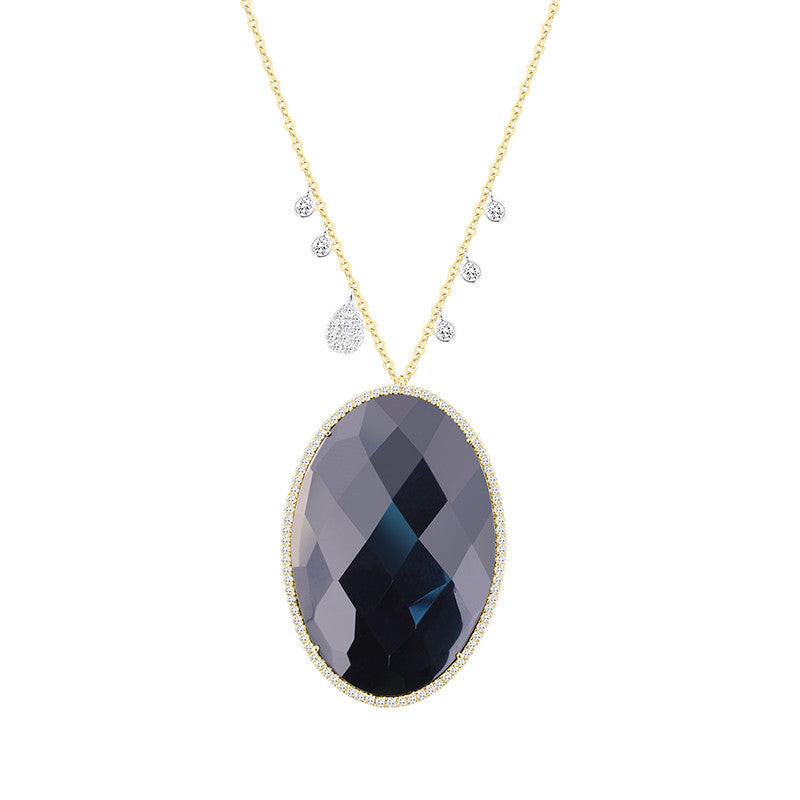 Meira T 14k Blue Sapphire Yellow Gold Diamond Necklace