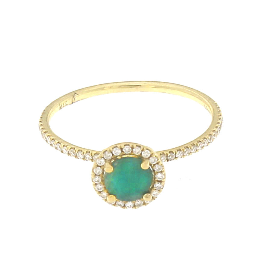 Meira T 14k 14k Yellow Gold Emerald Ring with Diamonds