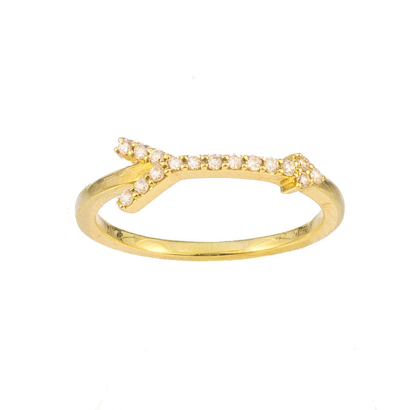 Meira T 14k Diamond Arrow Ring in Yellow Gold