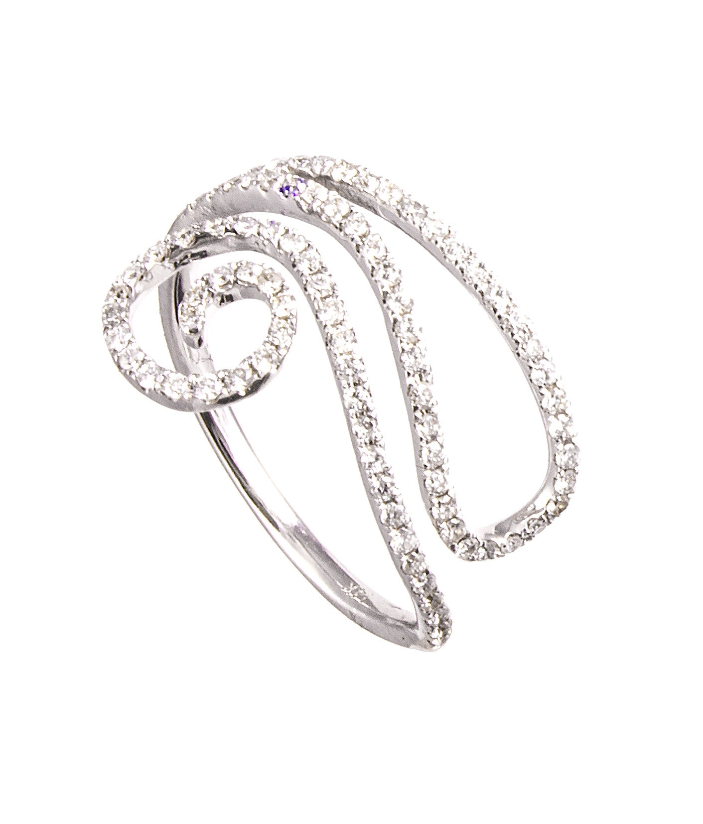 Meira T 14k Wave Inspired Diamond Ring