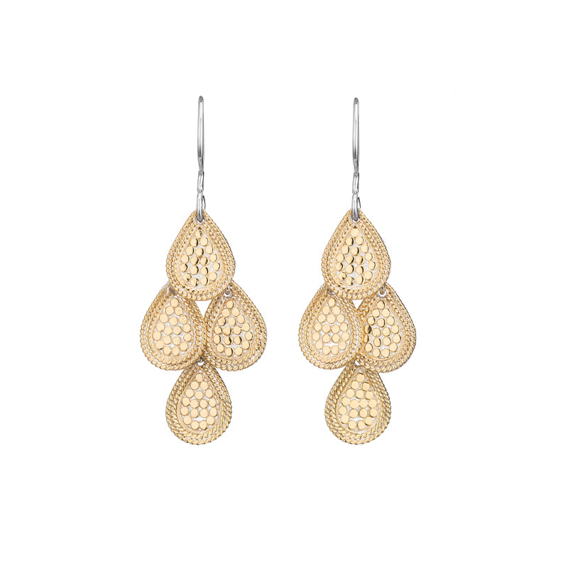 Ana Beck 18k gold plated and sterling silver Chandelier Earrings - Gold