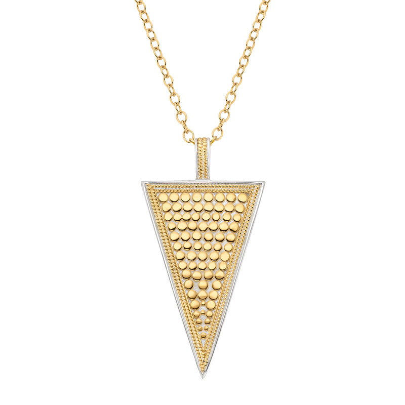 Ana Beck 18k gold plated and sterling silver Large Triangle Necklace - Gold