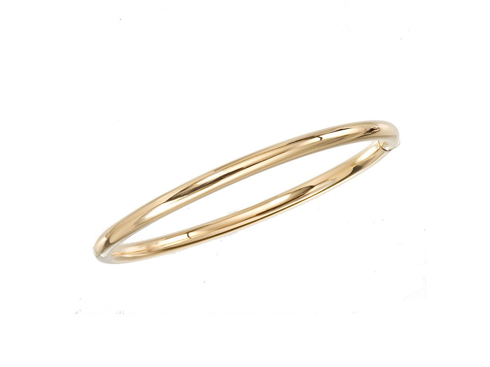 ROBERTO COIN 18K ROSE GOLD  CLASSIC BANGLE WITH HINGE-LOCK CLASP