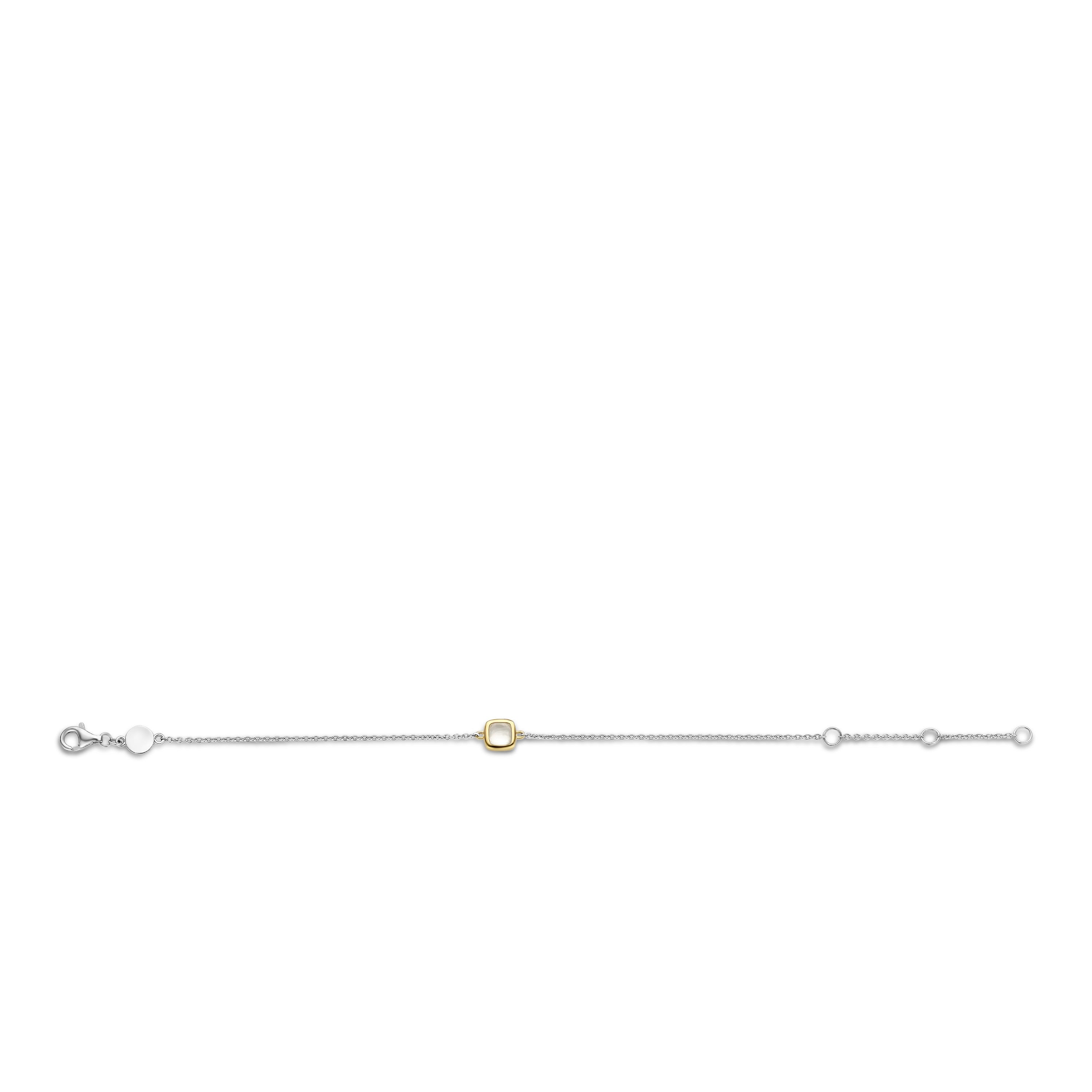 Tisento Milano Sterling Silver gold plated Mother of pearlBracelet
