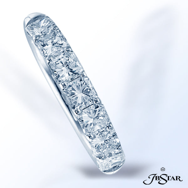 JB STAR CLASSICALLY DESIGNED THIS 7 RADIANT DIAMOND WEDDING BAND IS HANDCRAFTED BY EXPERT ARTISANS I