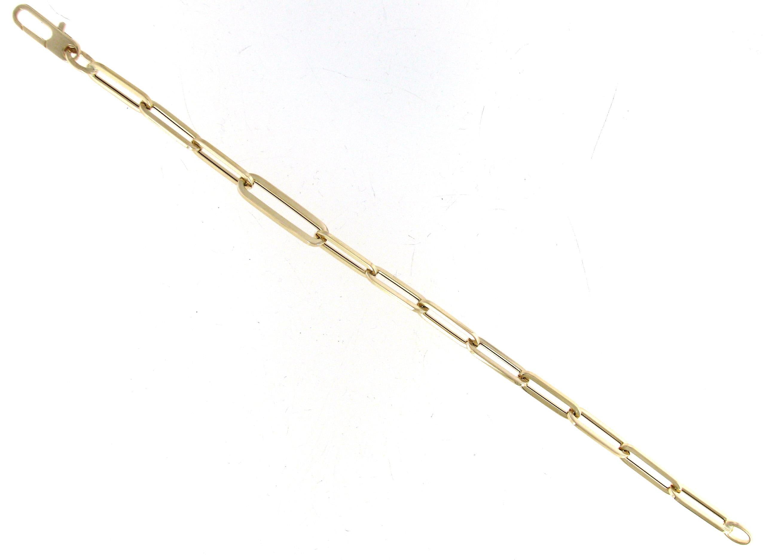 ROBERTO COIN 18K YELLOW GOLD PAPERCLIP BRACELET