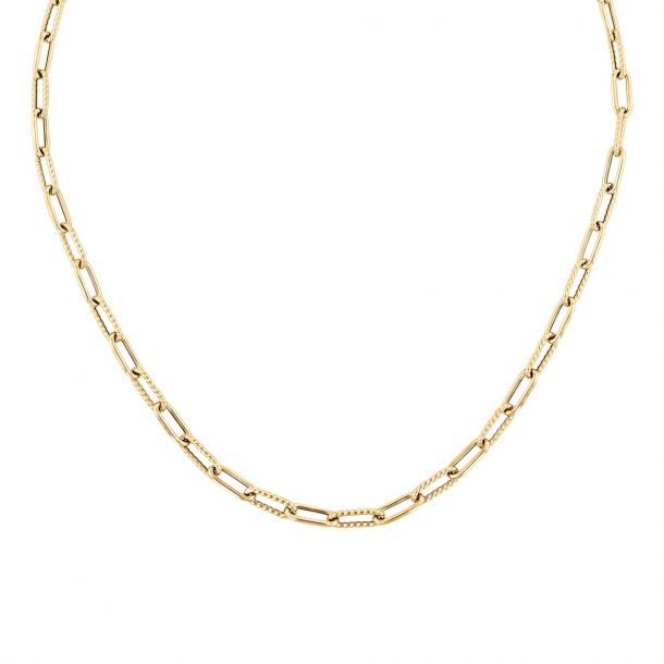 ROBERTO COIN 18K YELLOW GOLD 17" PAPER CLIP NECKLACE