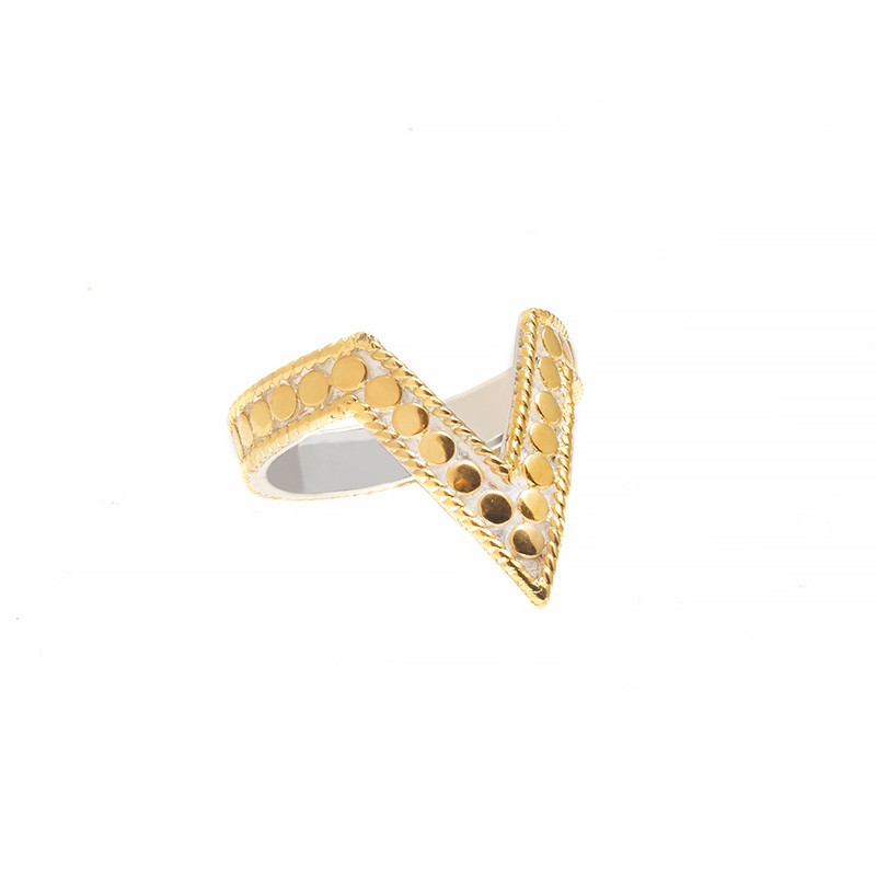 Ana Beck 18k gold plated and sterling silver Exclusive - Midi V Ring