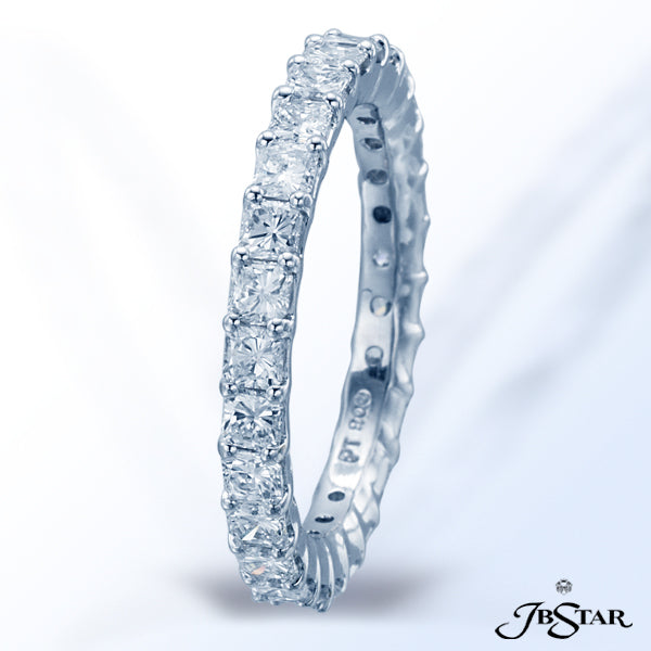 JB STAR STUNNING PERFECTLY MATCHED RADIANT DIAMONDS ARE SET IN PURE PLATINUM FOR THIS STUNNING ETERN