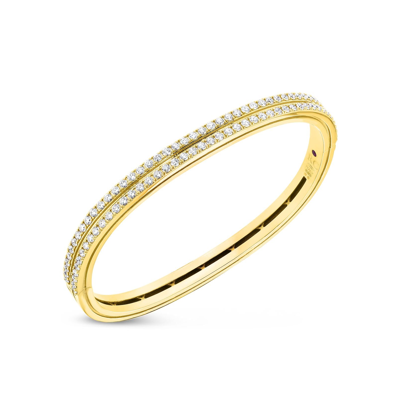 ROBERTO COIN 18KR POROTOFINO 2ROW DIA 1.91CT BANGLE