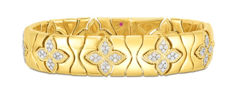 ROBERTO COIN 18KYG ROYAL PRINCESS FLOWER BRACE 1.67 CT