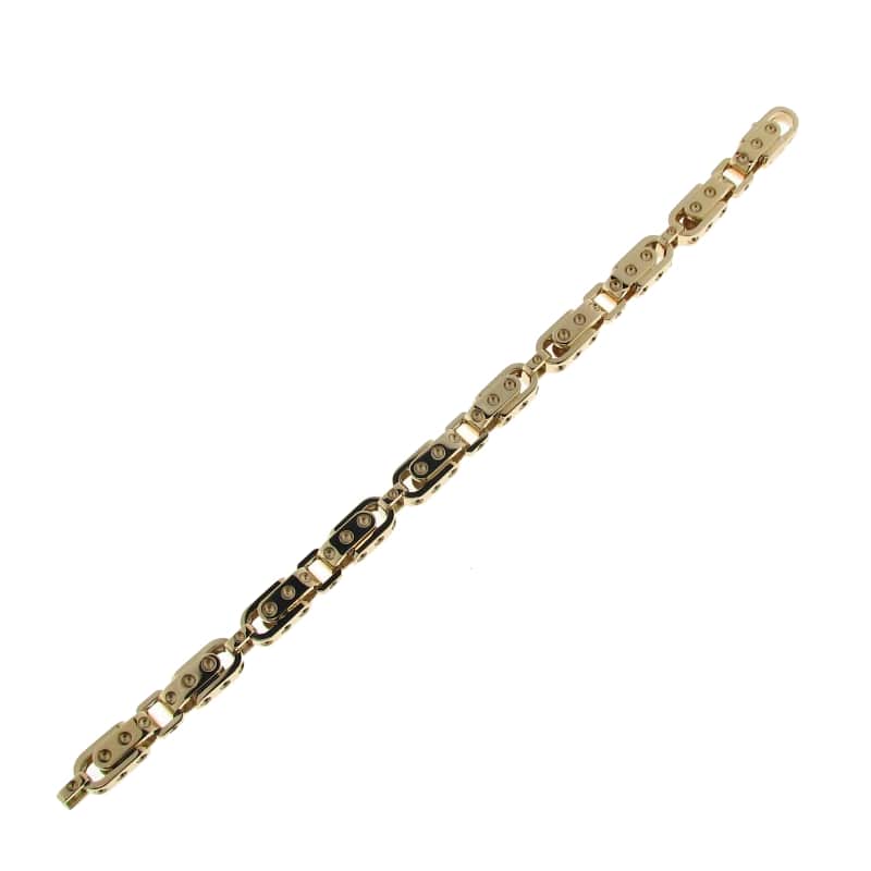 ROBERTO COIN 18KT GOLD BOX LINK BRACELET FROM THE POIS MOI