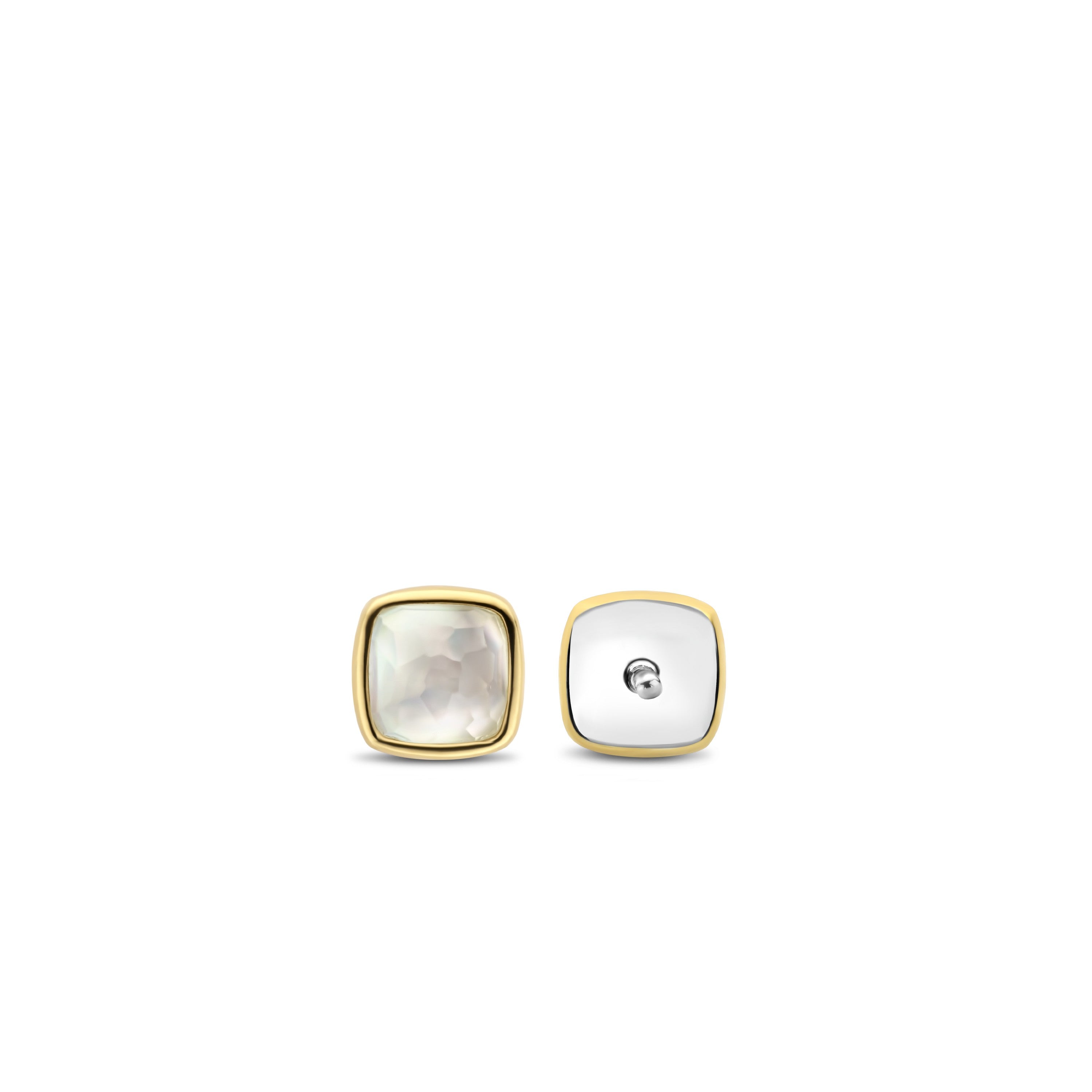 Tisento Milano Sterling Silver gold plated Mother of pearlEarrings