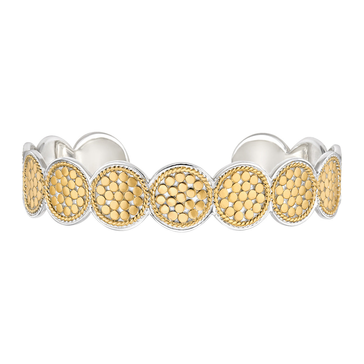 Ana Beck 18kt gold plated and sterling silver Mulit Disk Cuff- Gold