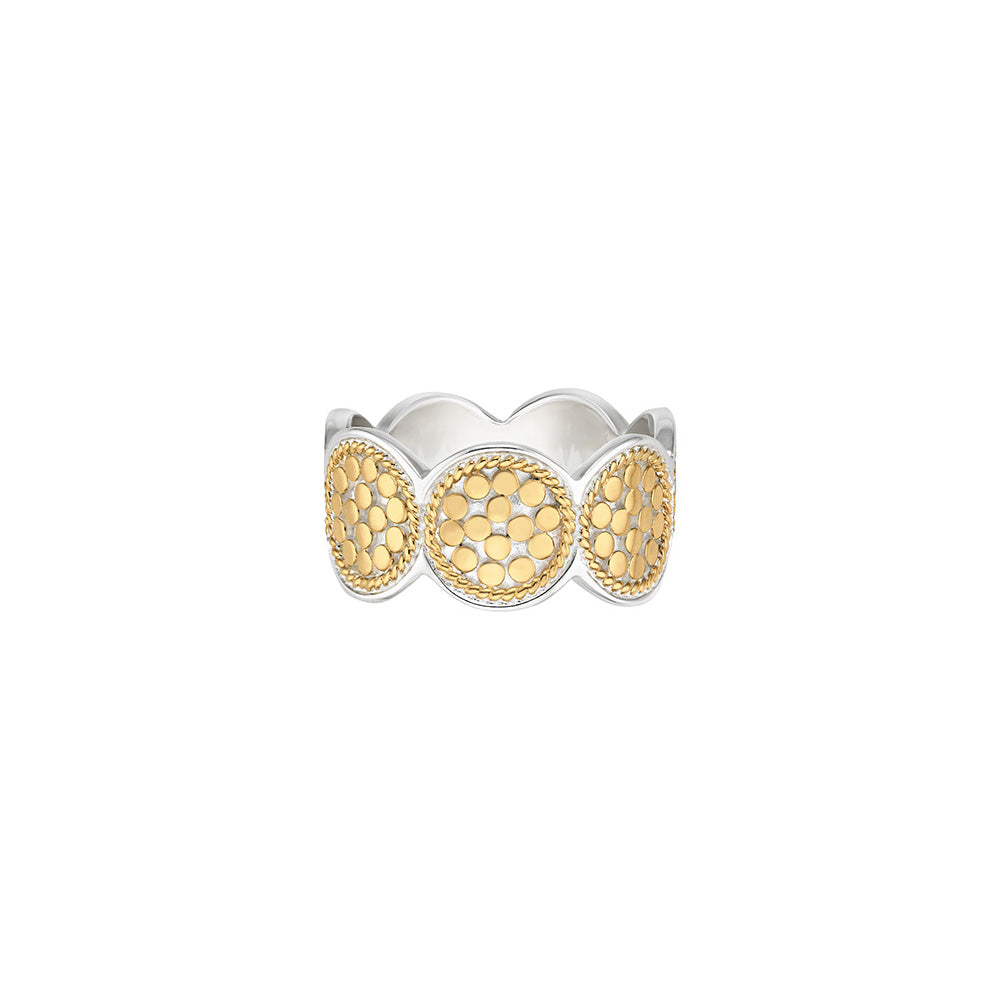 Ana Beck 18kt gold plated and sterling silver Multi Disk Ring -Gold