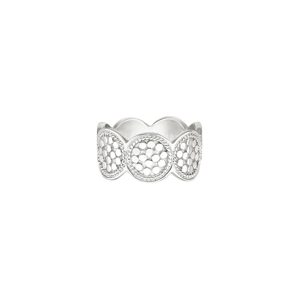 Ana Beck Sterling Silver Multi Disk Ring -Silver