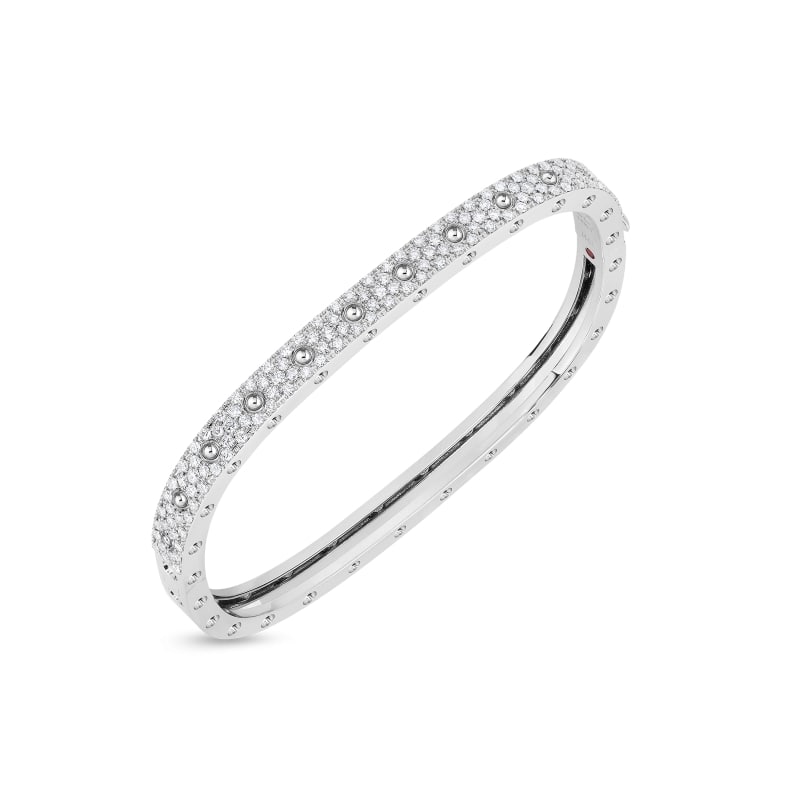 ROBERTO COIN 1-ROW-SQUARE-BANGLE-WITH-DIAMONDS-2 FROM THE POIS MOI